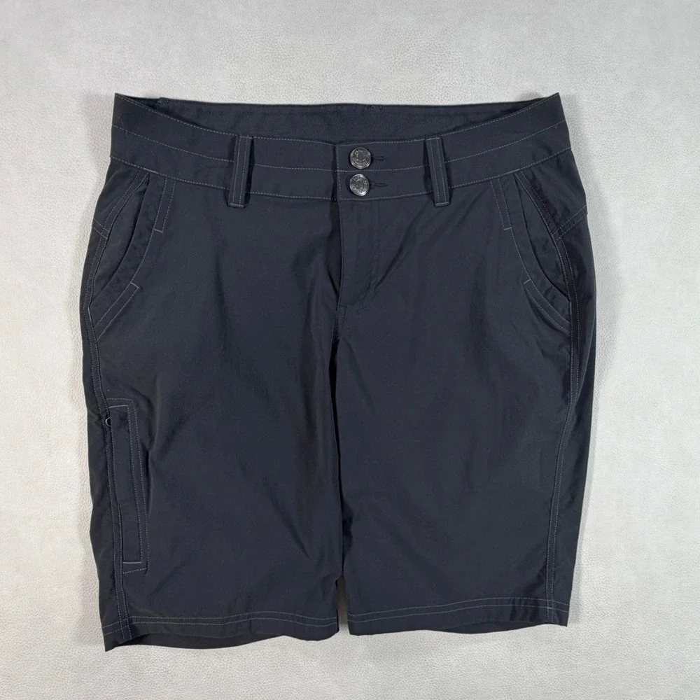 Marmot Womens Size 4 Charcoal Gray Hiking‎ Shorts Double Button Outdoor Trail